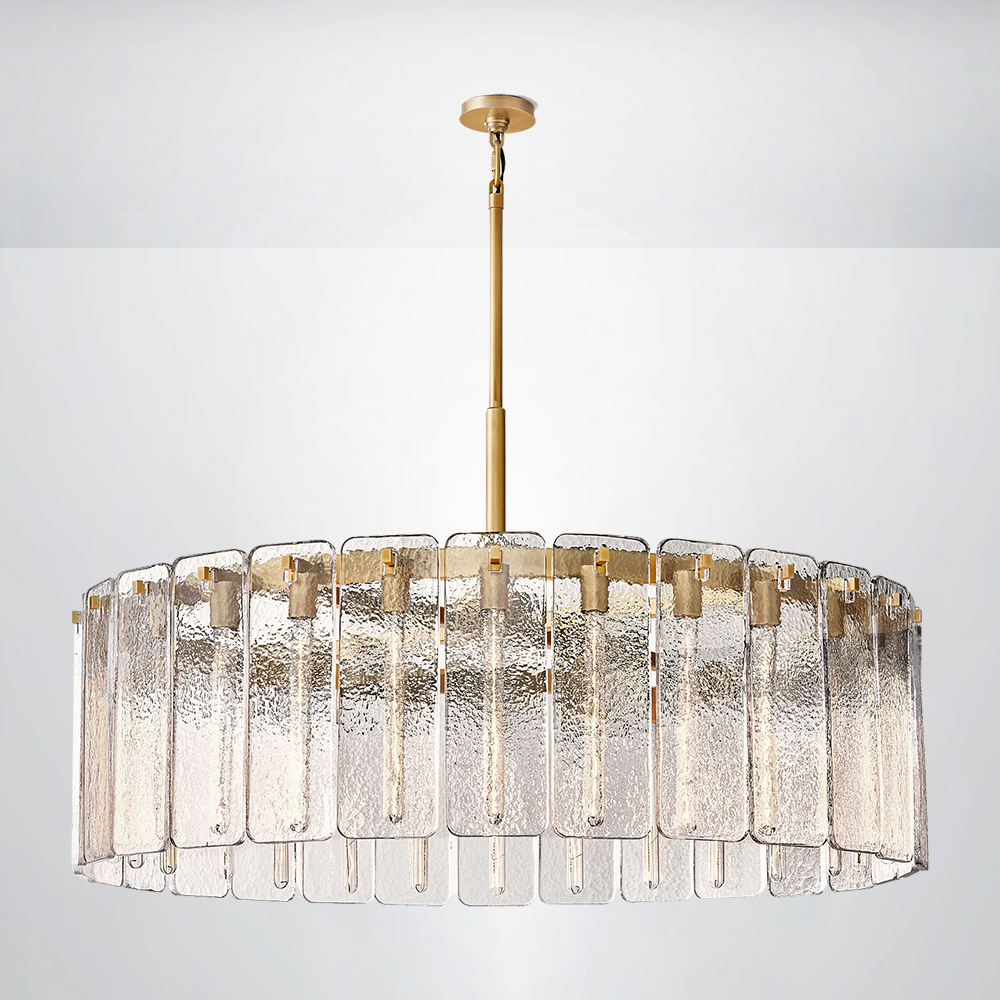 Selamette Glass Round Chandelier 48"D