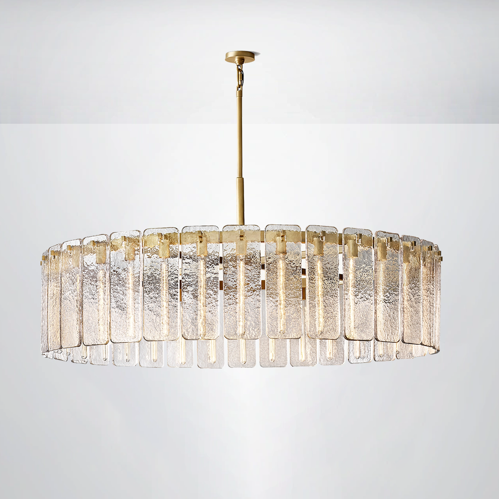 Selamette Glass Round Chandelier 60"D