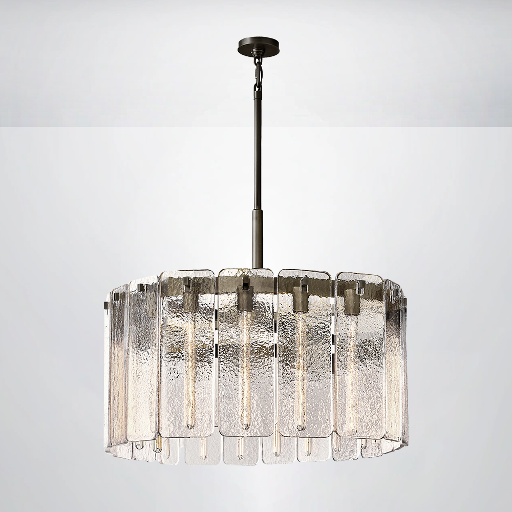 Selamette Glass Round Chandelier 36"D