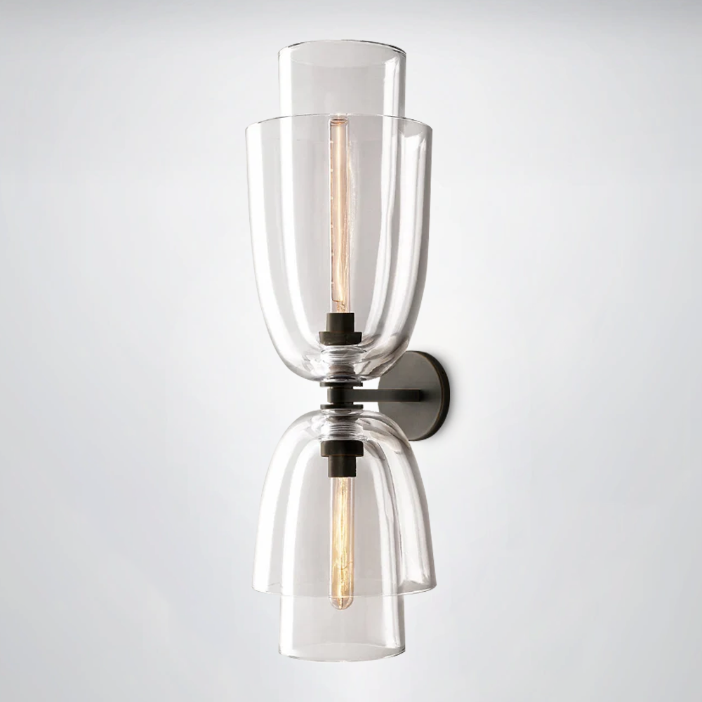 Blsom Clear Glass Cloche Grand Sconce