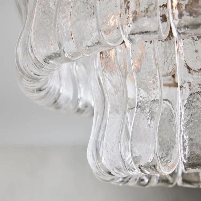 Riaho 2-Tier Glass Round Flushmount Ceiling light 18"D