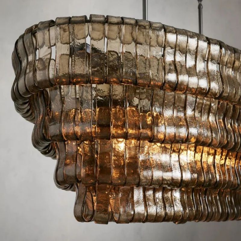 Riaho Glass Oval Chandelier