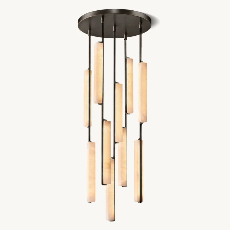 Joudn Alabaster Round Chandelier 24"