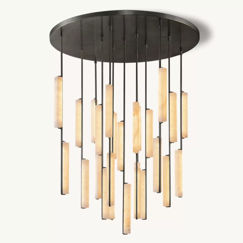 Joudn Alabaster Round Chandelier 56"