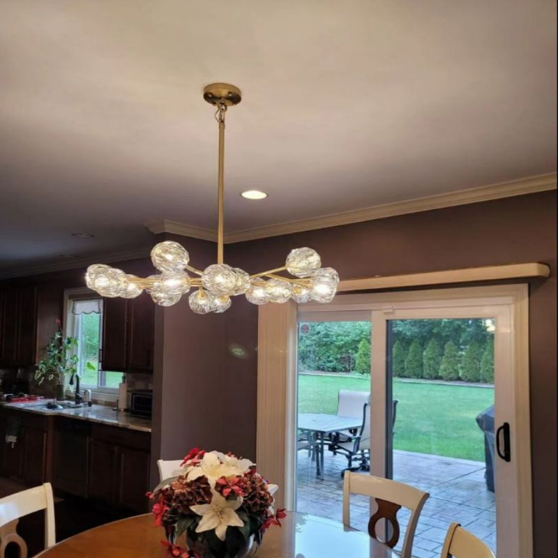 Aella Clear Crystal Chandelier D36"