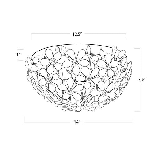 Rospa Crystal Flush Mount for Bedroom