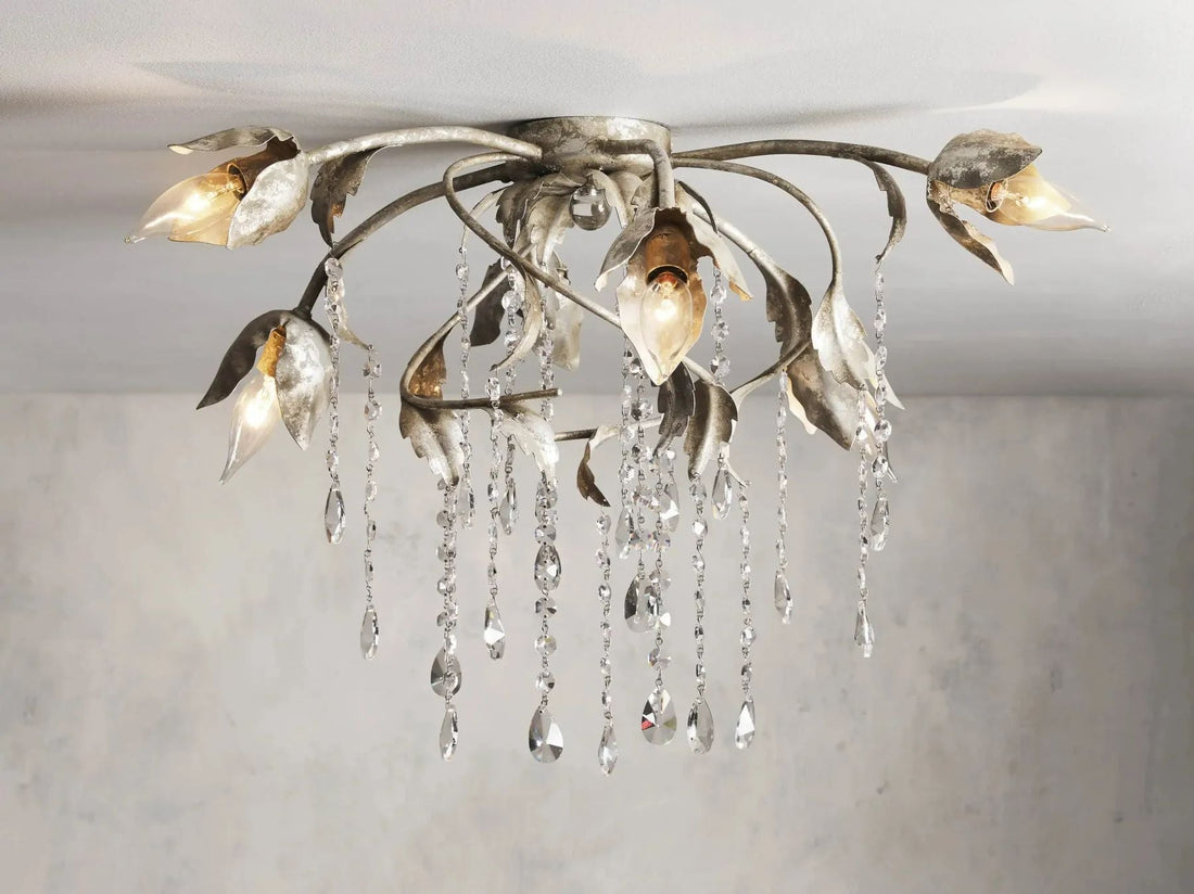 Kagle Crystal Flushmount Ceiling Light 23''D-32‘’D